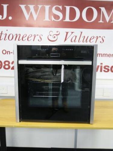 Neff Integral Slide & Hide Oven (Pyrolytic), Type HB6B30FH, E/nr B47CR32N0B/55, New/Unused Ex Showroom Display. RRP £899.00.