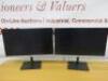 2 x 24" HP Ultra Slim HD Monitor, Model 24fh Display. NOTE: require power supplies.