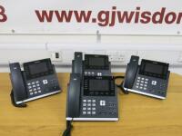 4 x Yealink Ultra - Elegant Gigabyte IP Telephone Handsets, Model T46S. NOTE: require power supplies.