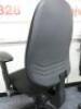 2 x Multi Adjustable Office Swivel Chair with Lumbar Support, Upholstered in Black Hopsack on Black Base. - 6