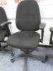 3 x Multi Adjustable Office Swivel Chair with Lumbar Support, Upholstered in Black Hopsack on Black Base. - 2