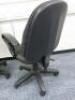 2 x Height Adjustable Office Swivel Chair Upholstered in Grey Fabric. - 5