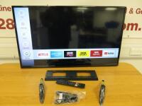 ElectriQ 43" 4K Ultra HD Smart Television, Model E43UHDHDRS2Q. Comes with Remote, Wall Bracket & Stand Feet.