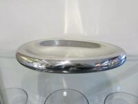 Alessi Nigel Coates 18/10 Stainless Steel Mirror Polished Display Bowl. Size H10 x 46cm.