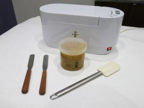 Hive Double Digital Wax Heater, Model HOB8100. Comes with Tub of Lotus Premium Gold Creme Wax , Spatula & 2 x Knives.