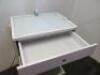 3 Shelf & 1 Drawer Mobile Trolley with Magnifier Floor Lamp, Model FHNL01. - 3