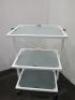 REM Stratus White Metal 3 Glass Shelf Beauty Trolley.