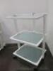 REM Stratus White Metal 3 Glass Shelf Beauty Trolley. - 3