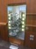 Led Illuminated Hair Dressing Mirror, Size H145cm x W78cm. NOTE: requires buyer to disconnect & remove.