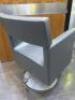 Stark For Presence Paris, Height Adjustable Hairdressing Styling Chair in Grey Faux Leather. - 3