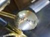 Sibel Gold Coloured Height Adjustable Beauticians Stool on Chrome Base. - 3