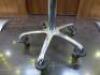 Sibel Silver Coloured Height Adjustable Beauticians Stool on Chrome Base. - 4