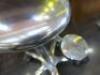 Sibel Silver Coloured Height Adjustable Beauticians Stool on Chrome Base. - 4