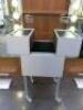 Mobile Slide Out Hair Stylist Trolley on Castors. Size H81cm x W40cm x D40cm. - 5