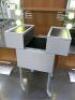 Mobile Slide Out Hair Stylist Trolley on Castors. Size H81cm x W40cm x D40cm. - 6