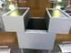 Mobile Slide Out Hair Stylist Trolley on Castors. Size H81cm x W40cm x D40cm. - 6