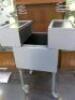 Mobile Slide Out Hair Stylist Trolley on Castors. Size H81cm x W40cm x D40cm. - 7
