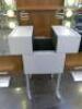 Mobile Slide Out Hair Stylist Trolley on Castors. Size H81cm x W40cm x D40cm. - 6