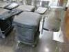 7 x Mobile Stylist/Beautician Cabinet with 3 Drawers, Fold Out Platform, Side Storage & Padded Seat. NOTE: missing wheels & tray (As Viewed/Pictured). - 4