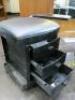 7 x Mobile Stylist/Beautician Cabinet with 3 Drawers, Fold Out Platform, Side Storage & Padded Seat. NOTE: missing wheels & tray (As Viewed/Pictured). - 9