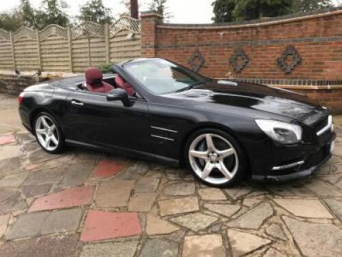 BK62 FCM: Mercedes-Benz SL350 2 Door, Auto 7 Gear, Convertible in Black. Mileage 36,750, 3498cc, Petrol.