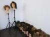 25 x Hairstylist Training Heads, 16 x Desk/Surface Clamps & 2 x Tripod Stands. - 7
