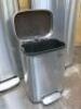 3 x Homfa Stainless Steel Pedal Lid Bins (2 x Large & 1 x Small). - 4