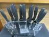 Home Hero Acrylic Knife Block with 11 x Knifes. NOTE: Missing peeler, sharpener & scissors. - 2