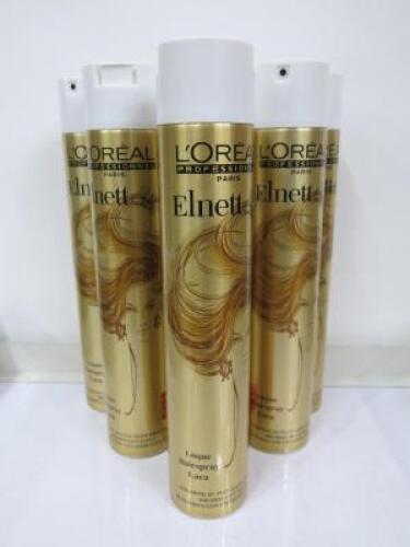 8 x L'Oreal Professional Elnett Normal Hold Hair Spray, 500ml. RRP £50.00.