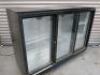 Blizzard 3 Glass Door LED Illuminated Sliding Back Bar Chiller, Model BZ-BAR-3SL. NOTE: unable to power on LED lights. - 8