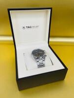 Tag Heuer Carrera Black Dial Folding Clasp Stainless Steel, 43mm Automatic Men's Watch with Box & Papers.