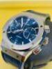 Hublot Classic Fusion, Titanium Blue Sunburst Automatic Men's Watch with Blue Alligator 45mm Top Rubber Strap and Original Box with Papers. - 7