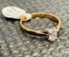 18ct Gold Diamond Solitaire Ring with Hallmarks (ANV10V) - 9