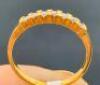 18k Gold Diamond Eternity Ring with 7 x Inset Diamonds, Hallmarks (R010W) - 6