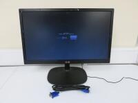 LG 22" LED Monitor, Model 22M35A. Comes with Power Supply & VGA Cable.