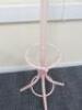 Wooden Hat & Umbrella Stand in Pink. - 3
