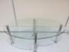 Glass Coffee Table with 3 Layer Design on Metal Frame. Size H40cm x W100cm x D60cm. - 2