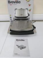 Breville 4 Slice Café Style Sandwich Press, Model SK8 3GQ. Comes in Original Box with Instruction Manual.