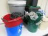 Quantity of Cleaning & Waste Products to Include: 17 x Recycling Plastic Bins, 4 x 50lt Plastic Bins, 2 x Wham Recycle Bins (25 & 50lt), 2 x Mop Buckets & 1 x Bucket. - 2