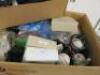 Large Quantity of Office Stationery to Include: 31 x Calculators, 24 x Staplers, 12 x Hole Punches, 10 x Metal Bins, 6 x Plastic Bins, 3 x Perspex Frames, 2 x Clocks, 1 x Whiteboard, White Board Pens, Staples, Highlighters, Post It Notes, Scissors, Cello - 9