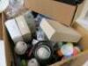 Large Quantity of Office Stationery to Include: 31 x Calculators, 24 x Staplers, 12 x Hole Punches, 10 x Metal Bins, 6 x Plastic Bins, 3 x Perspex Frames, 2 x Clocks, 1 x Whiteboard, White Board Pens, Staples, Highlighters, Post It Notes, Scissors, Cello - 10