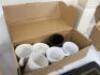 Quantity of Kitchen & Office Items to Include: 17 x Assorted Mugs, 12 x Pimpernel Coasters, 4 x Pimpernel Placemats, 3 x China Vases & 2 x Ikea Glass Jars with Lids. - 4