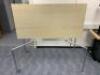 Sedus Office Tilting Table Top on Chrome Frame with Pair of Castors. Size H73cm x W160cm x D80cm. - 3