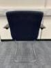 6 x Orangebox Cantilever Chairs, Model GO-CA. Upholstered in Navy Blue Fabric on Chrome Frame. - 4