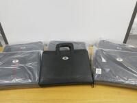 5 x New Black Leather Office/Salesman Bag.