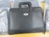5 x New Black Leather Office/Salesman Bag. - 2