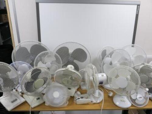 16 x Assorted Deskfans.