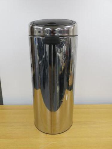 Brabantia Chrome Push Top Slim Bin