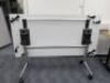 Mobile White Melamine Top, Folding Up Table. Size H72 x 160 x 80cm. - 4
