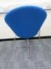 4 x Allermuir A630 Reception Chair with Polished Chrome Frame in Rainbow Oxygen Upholstery. - 4